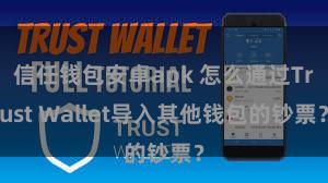 信任钱包安卓apk 怎么通过Trust Wallet导入其他钱包的钞票？